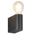 Aplique de parede moderno preto, Tullia, IP44
