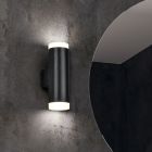 Candeeiro de parede para casa de banho moderno preto, Spjald, 4W, LED 3000K, IP44