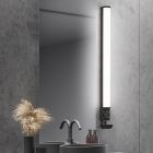 Candeeiro de parede para casa de banho moderno preto, Bernou, 16W, LED 3000K, IP44