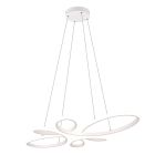 Candeeiro suspenso design branco, Vikash, 32W, LED 4000K, regulável em 3 níveis