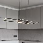 Candeeiro suspenso design preto, Sohaib, 37W, LED ajustável de branco quente a branco frio, regulável em 3 níveis