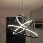 Candeeiro suspenso moderno antracite, Harold, 80W, LED RGBW, com comando à distância