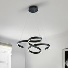 Candeeiro suspenso moderno antracite, Davu, 52W, LED 3000K