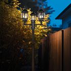 Poste de luz clássico preto, Evander, IP23
