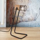 Candeeiro de mesa vintage preto, Jessica, com interruptor