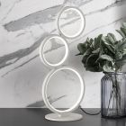 Candeeiro de mesa moderno branco, Robon, 17W, LED 3000K, com interruptor