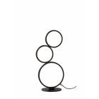 Candeeiro de mesa moderno preto, Robon, 17W, LED 3000K, com interruptor