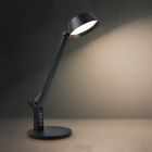 Candeeiro de secretaria moderno preto, Lindi, 5W, LED ajustável de branco quente a branco frio, com dimmer tátil