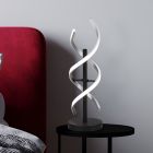 Candeeiro de mesa design cromo, Sylvian, 20W, LED com tonalidade de luz ajustável, com dimmer tátil