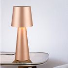 Candeeiro de mesa moderno castanho, Lillyam, com interruptor