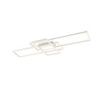Plafon moderno branco, Retan, 60W, LED ajustável de branco quente a branco frio, com comando à distância