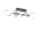 Candeeiro de teto design cromo, Sylvian, 41W, LED white switch, regulável em 3 níveis