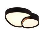 Candeeiro de teto de metal preto, Merwin, 21W, LED ajustável de branco quente a branco frio, com comando à distância