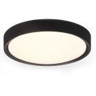 Candeeiro de teto para casa de banho de plástico preto, Evelina, 18W, LED 3000K, IP44
