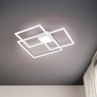 Plafon moderno branco, Kimoni, 38W, LED 4000K, regulável em 3 níveis