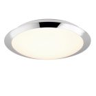 Candeeiro de teto para casa de banho de plástico cromo, Ronan, 12W, LED 3000K, IP44