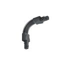 Conector flexível para iluminação de trilho bifásica, preto