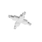 Conector cruzado branco para iluminação de trilho bifásica