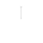 Luminária de suspensão para trilho de iluminação bifásico, 12,5 cm, branca