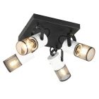 Foco de teto vintage preto, Marjet