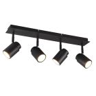 Foco de teto para casa de banho moderno preto, Nelis, IP44