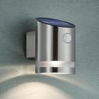 Candeeiro de parede exterior com sensor de movimento de aço inoxidável níquel, Suzan, 3W, LED 3000K, IP44
