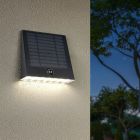 Candeeiro de parede exterior solar moderno preto, Pontus, 6W, LED 4000K, IP44