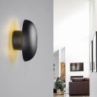 Candeeiro de parede recarregável de metal preto, Khaoula, 1,5W, LED 3000K, regulável em 3 níveis