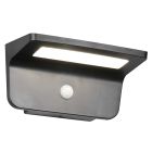 Candeeiro de parede exterior solar moderno preto, Mukaddes, 8W, LED 4000K, IP44