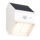 Candeeiro de parede exterior solar moderno branco, Majida, IP65