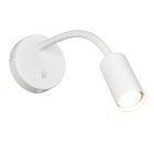 Aplique de parede moderno branco, Suradj, com interruptor