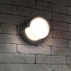 Candeeiro para exterior de plástico preto, Riekje, 8W, LED 3000K, IP54