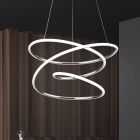 Candeeiro suspenso design cromo, Marell, 36W, LED 4000K, regulável em 3 níveis