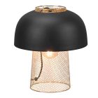 Candeeiro de mesa industrial preto, Sylvano, com interruptor