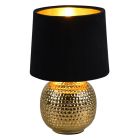 Candeeiro de mesa de cerâmica dourado, Jorre, com interruptor