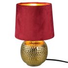 Candeeiro de mesa de cerâmica dourado, Jorre, com interruptor