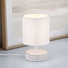 Candeeiro de mesa de cerâmica branco, Lola, com interruptor