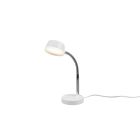 Candeeiro de secretaria moderno branco, Fabio, 4,5W, LED 3000K, com interruptor