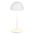 Candeeiro de mesa recarregável de plástico branco, Mikhail, 2W, LED 3000K, IP44, com dimmer tátil