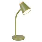 Candeeiro de mesa moderno verde, Rahul, 4,5W, LED 3000K, com interruptor
