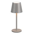 Candeeiro de mesa recarregável de metal cinzento, Priya, 1,6W, LED ajustável de branco quente a branco frio, regulável em 3 níveis