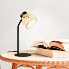 Candeeiro de mesa de rattan castanho, Laut, com interruptor