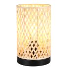 Candeeiro de mesa de rattan castanho, Laut, com interruptor