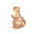 Candeeiro de mesa moderno dourado, Gatto, com interruptor