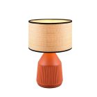 Candeeiro de mesa de cerâmica laranja, Shivam