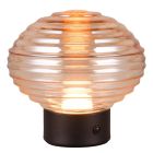 Candeeiro de mesa recarregável retrô preto, Walid, 2W, LED 3000K, com dimmer tátil