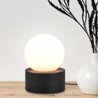 Candeeiro de mesa moderno preto, Mirjam, com interruptor
