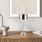 Candeeiro de mesa recarregável moderno níquel, Dustin, 1W, LED 3000K, com dimmer tátil
