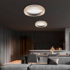 Plafon moderno branco, Bilge, 38W, LED ajustável de branco quente a branco frio, com comando à distância