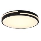 Plafon moderno preto, Fadi, 24W, LED ajustável de branco quente a branco frio, com comando à distância
